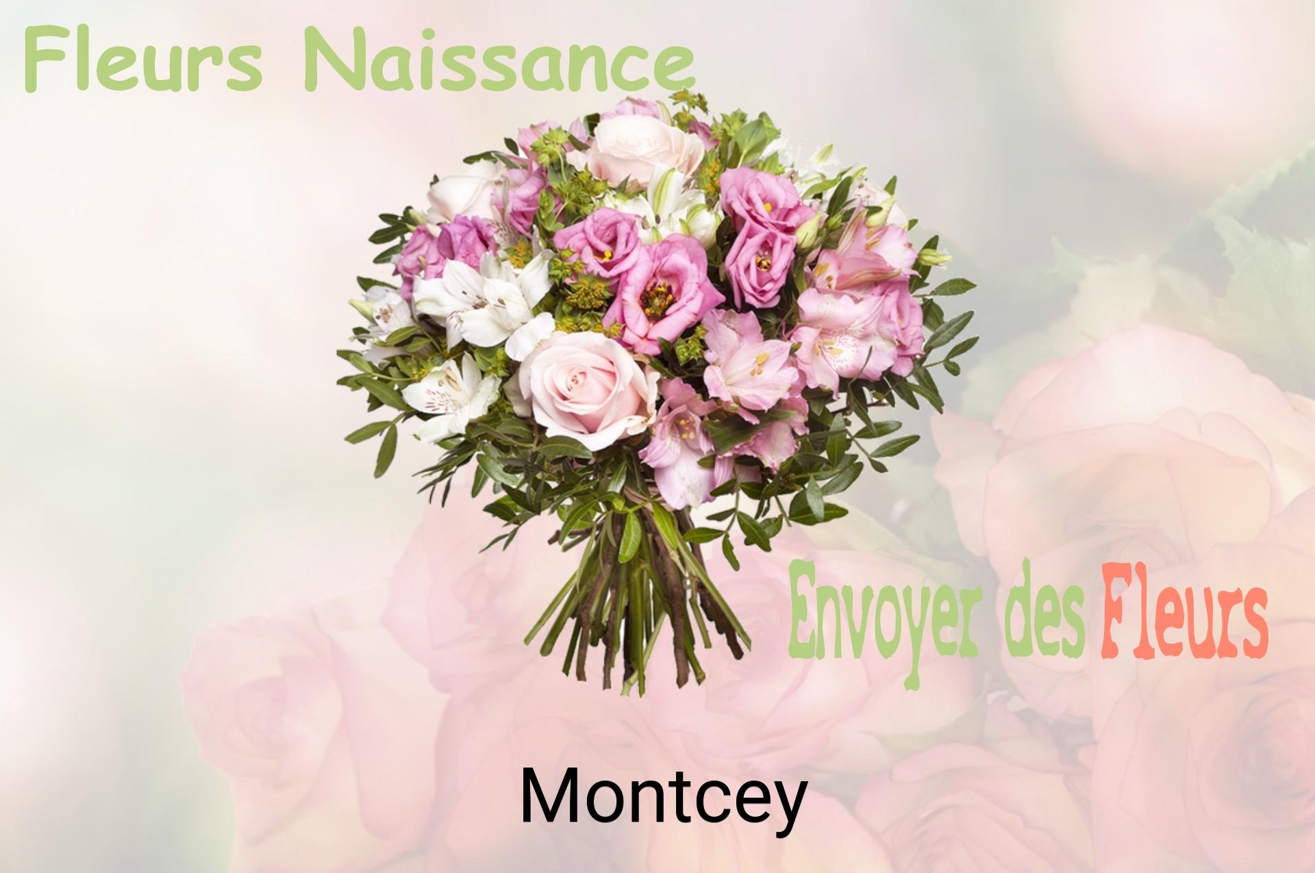 Bouquet de fleurs de naissance livré à Montcey